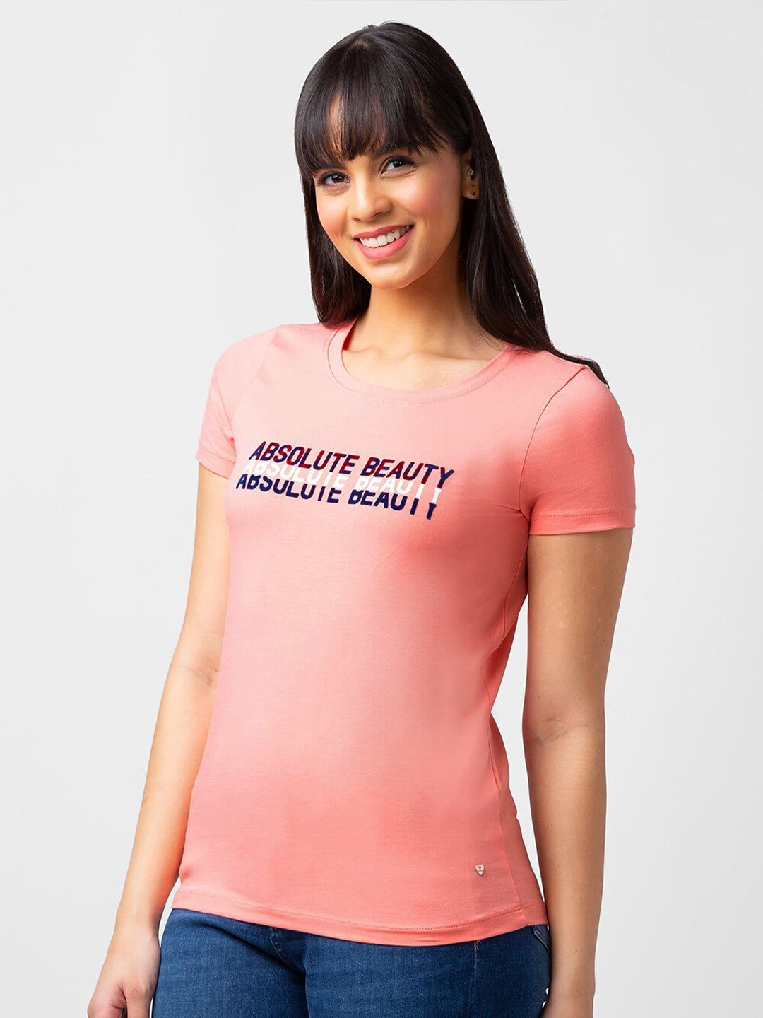 SPYKAR Women Typography Printed T-shirt