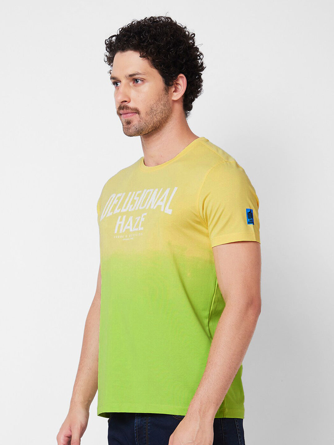 SPYKAR Typography Printed Cotton Slim Fit T-shirt