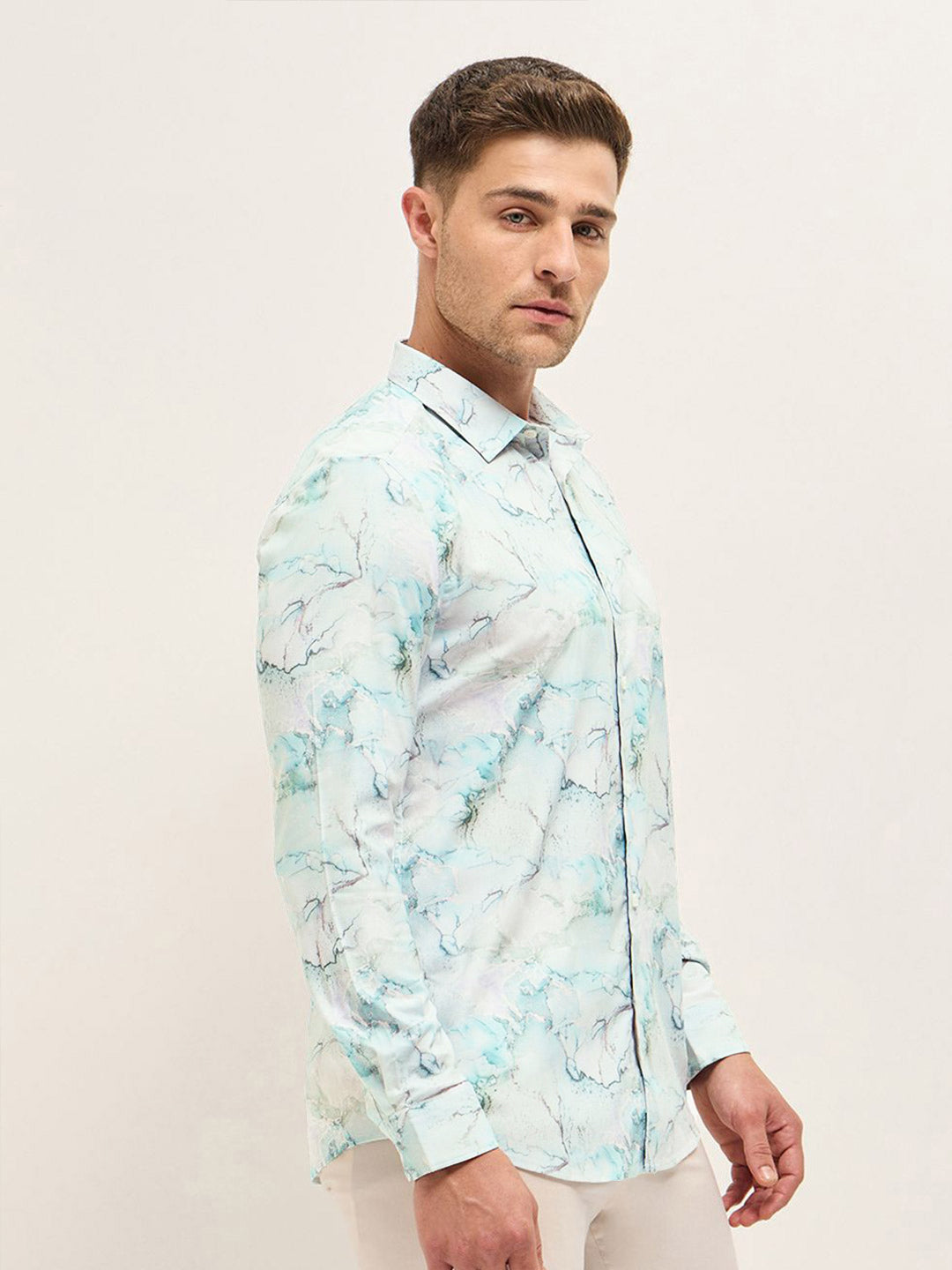 THE BEAR HOUSE Men Tailored Fit Opaque Printed Formal Shirt