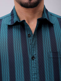 The Indian Garage Co Men Slim Fit Multi Stripes Opaque Striped Casual Shirt