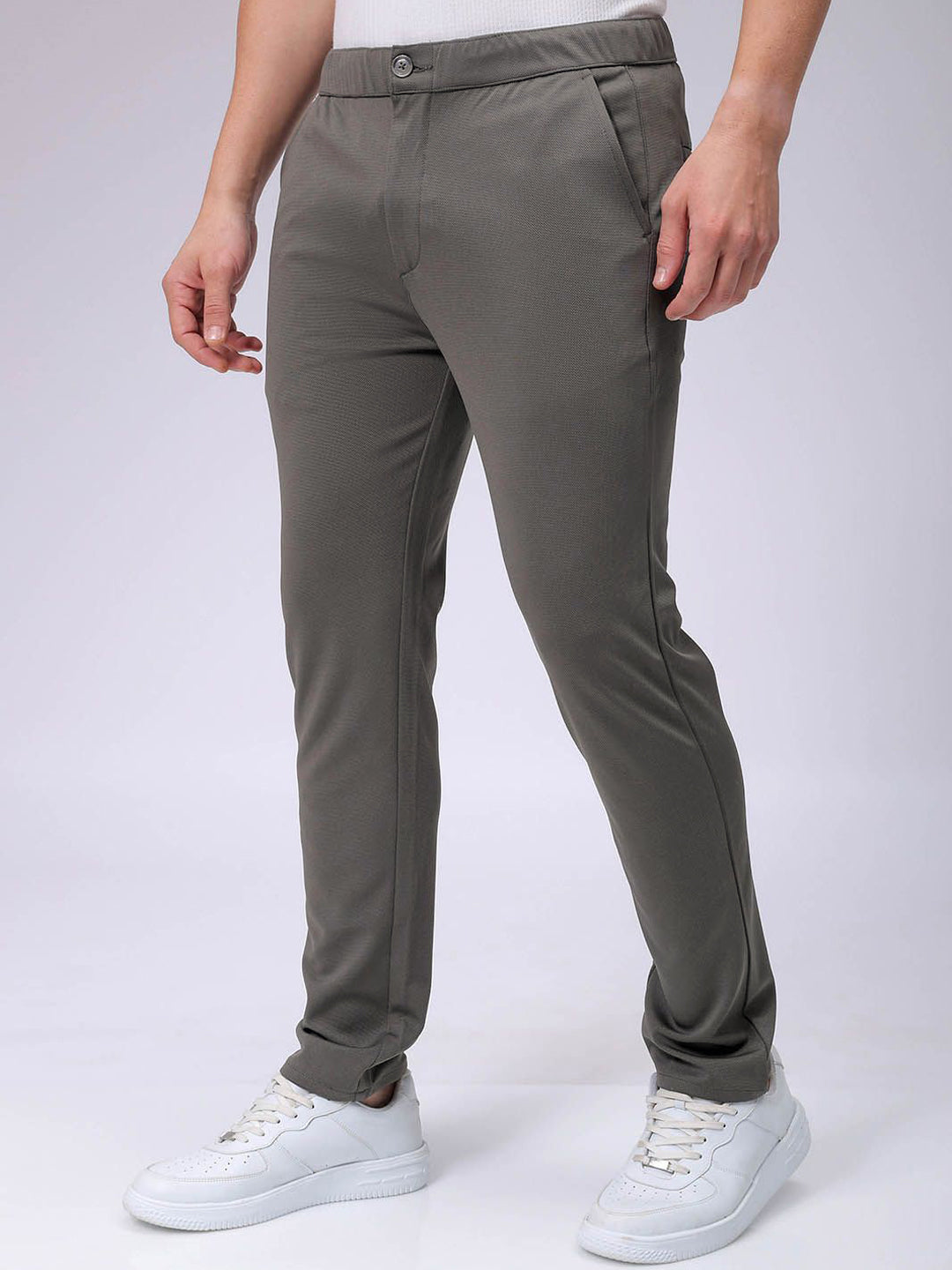 The Indian Garage Co. X Luxe Men Textured Slim Fit Trousers