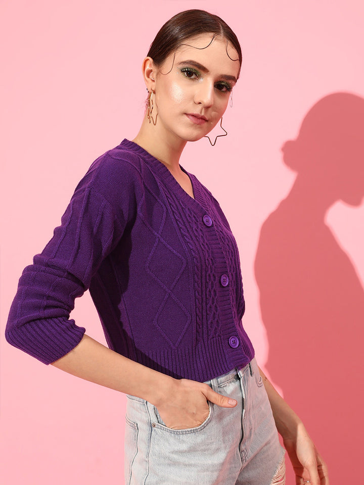 STREET 9 Women Party Acrylic Crop Sweater