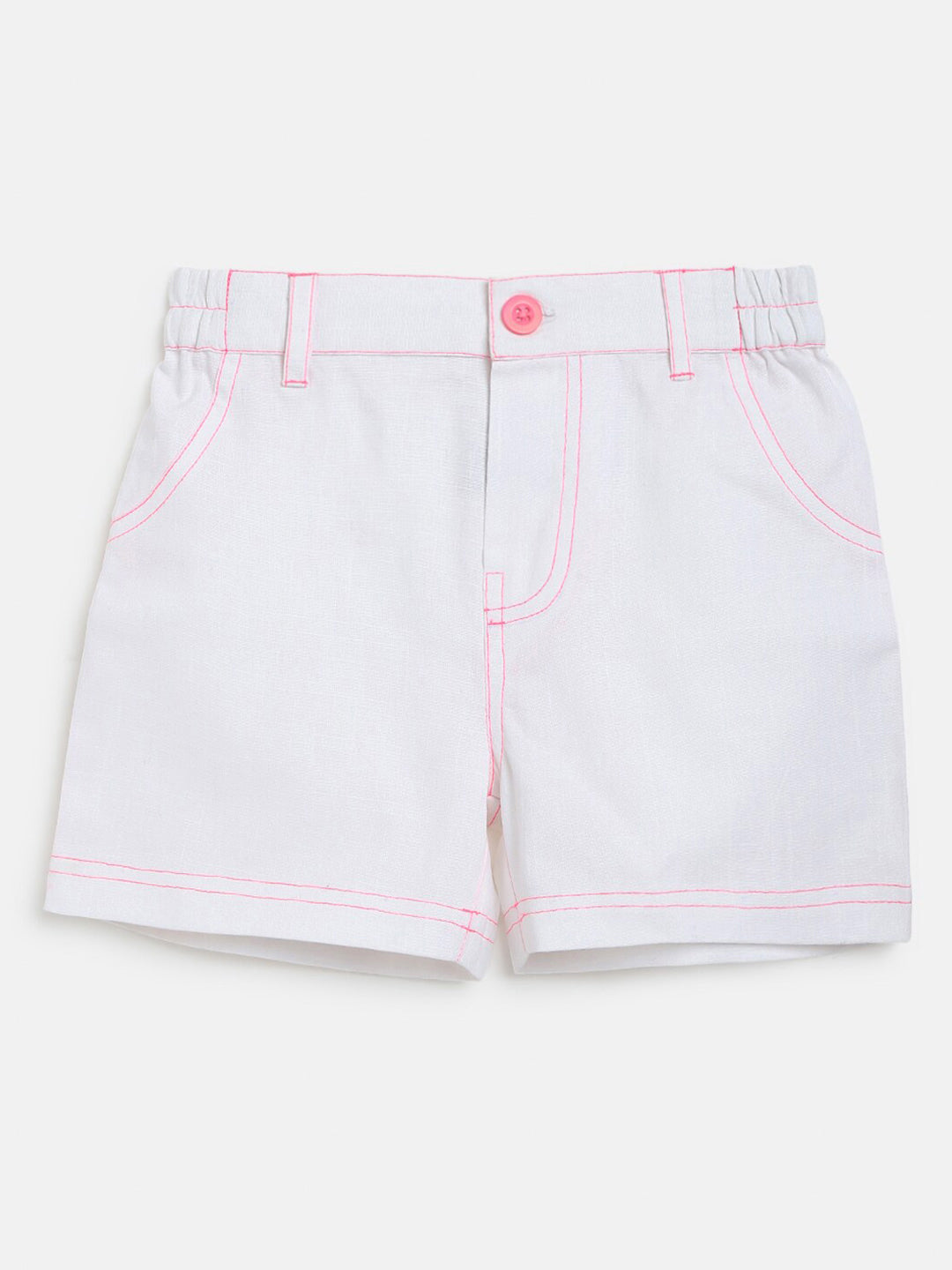 Nauti Nati Boys Blue & White Striped Pure Cotton Shirt with Shorts