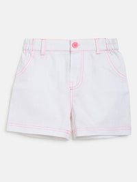 Nauti Nati Boys Blue & White Striped Pure Cotton Shirt with Shorts