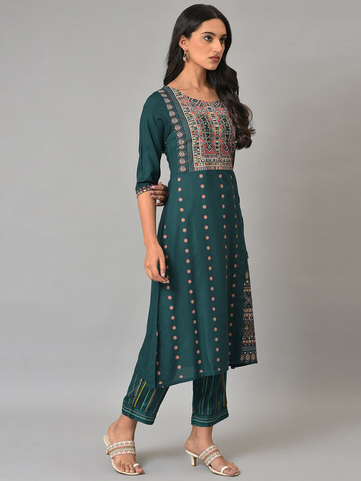 W Women Ethnic Motifs Printed Layered Kurta