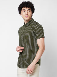 SPYKAR Vertical Stripes Pure Cotton Casual Shirt