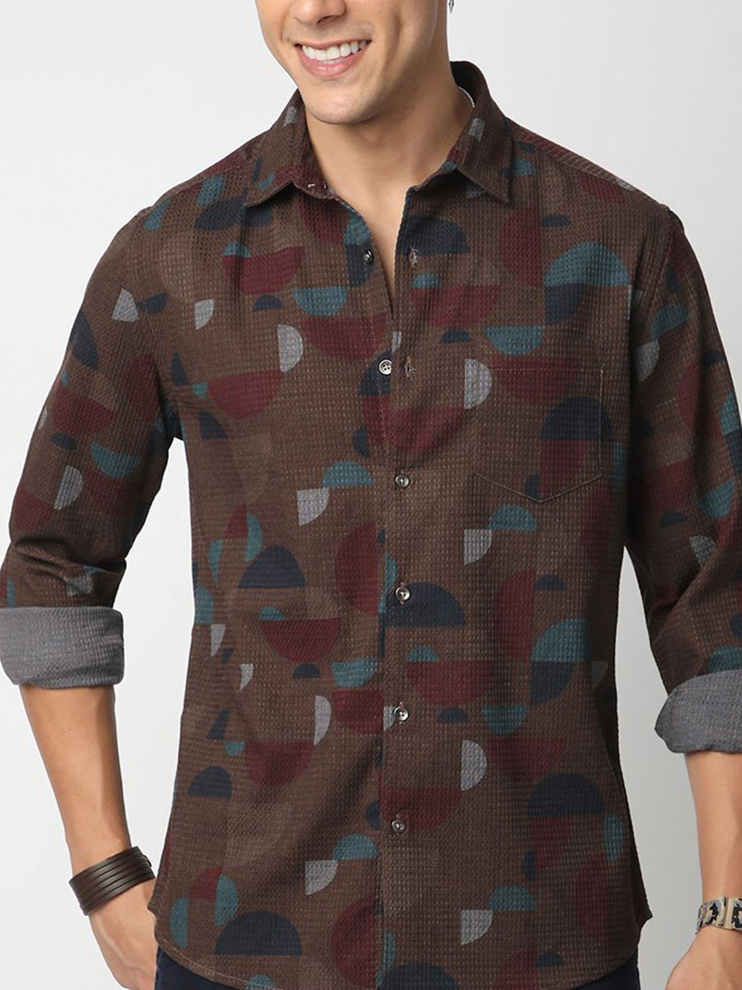 VASTRADO Men Classic Slim Fit Opaque Casual Shirt