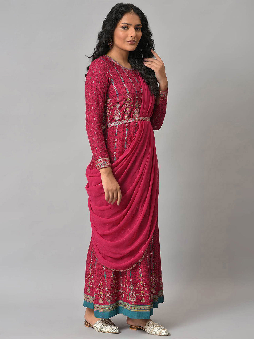 W Ethnic Motifs Maxi Dress
