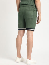 THE BEAR HOUSE Men Self Designed Regular Fit Pure Cotton Shorts