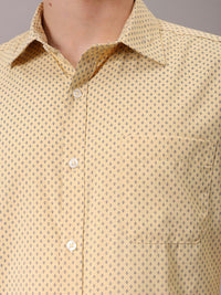 The Indian Garage Co. X Luxe Men Spread Collar Micro Ditsy Printed Slim Fit Formal Shirt