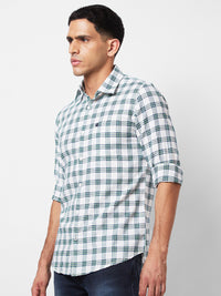 SPYKAR Checked Slim Fit Pure Cotton Casual Shirt