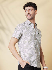 The Indian Garage Co Men Slim Fit Tropical Printed Resortwear Shirt