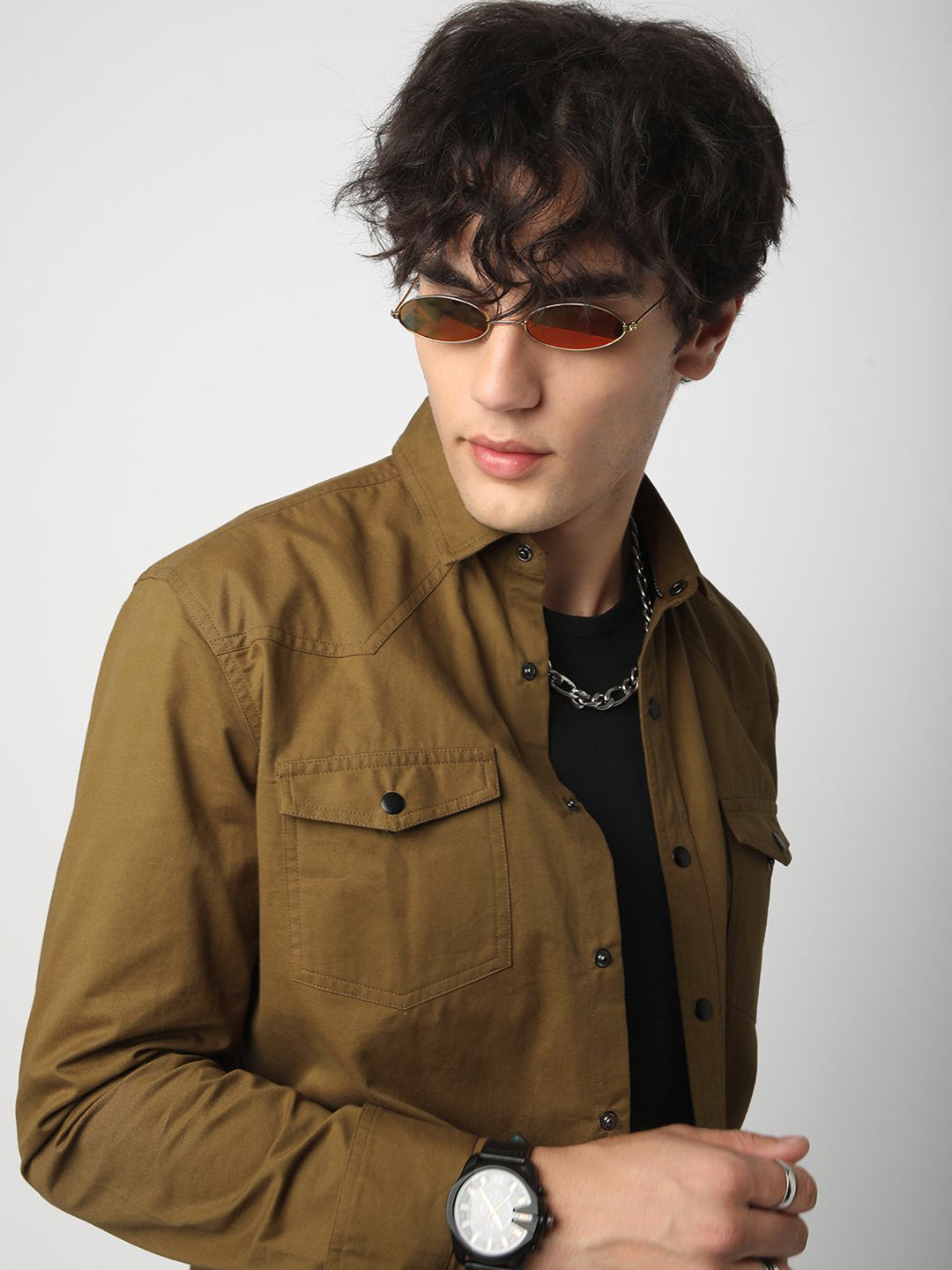 VASTRADO Men Classic Slim Fit Opaque Casual Shirt