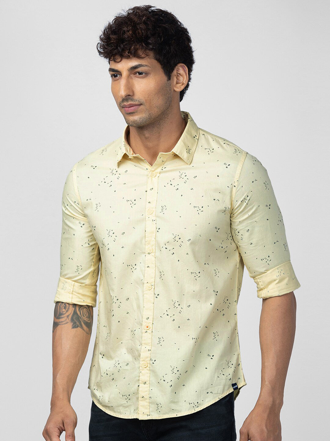 SPYKAR Men Slim Fit Printed Casual Cotton Shirt