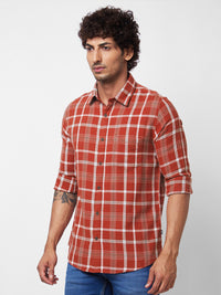 SPYKAR Men Tartan Checked Opaque Pure Cotton Casual Shirt