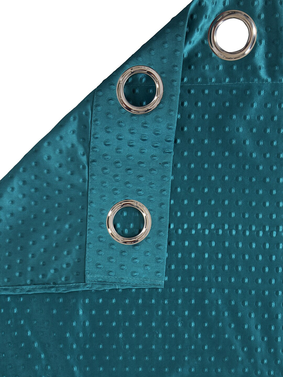 Cortina Teal Green Set of 2 Polka Dots Embossed Door Curtains