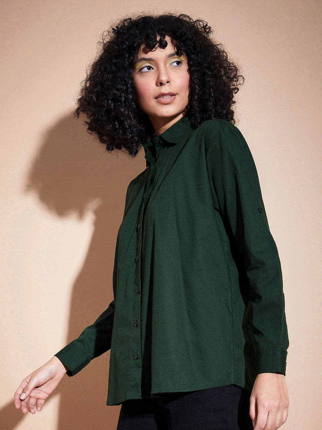 SASSAFRAS BASICS Spread Collar Pure Cotton Oversized Casual Shirt