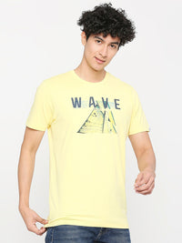 SPYKAR Typography Printed Cotton Slim Fit T-shirt
