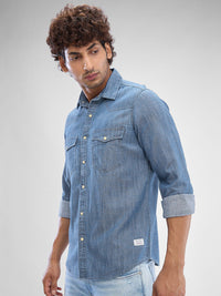 SPYKAR Pure Cotton Solid Spread Collar Slim Fit Casual Shirt