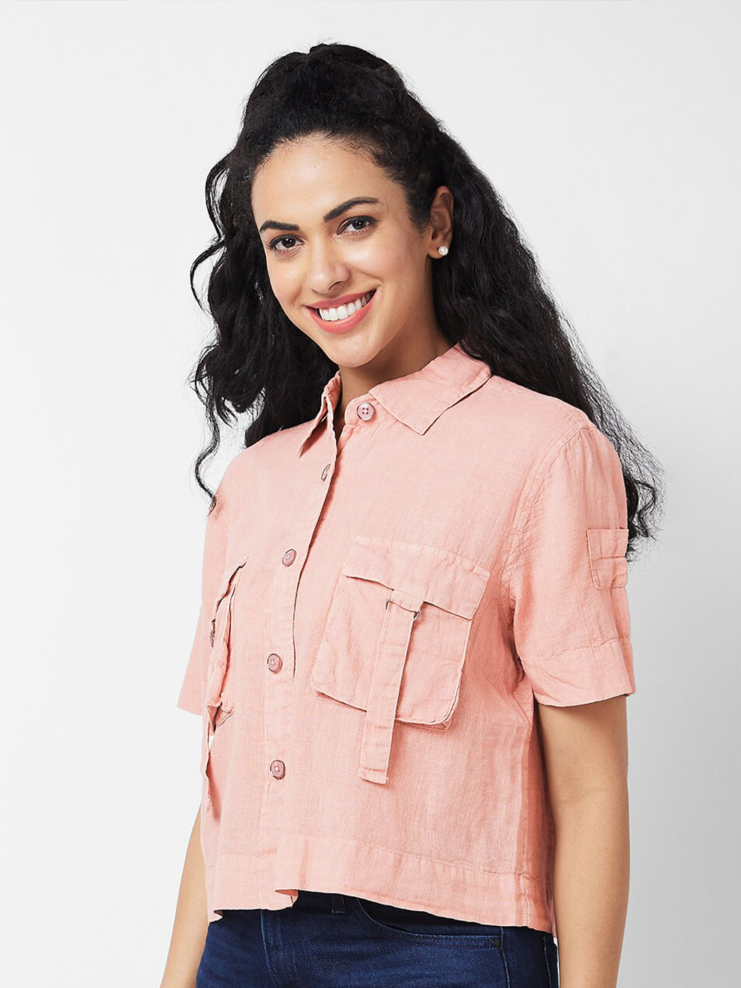 SPYKAR Women Boxy Opaque Casual Shirt