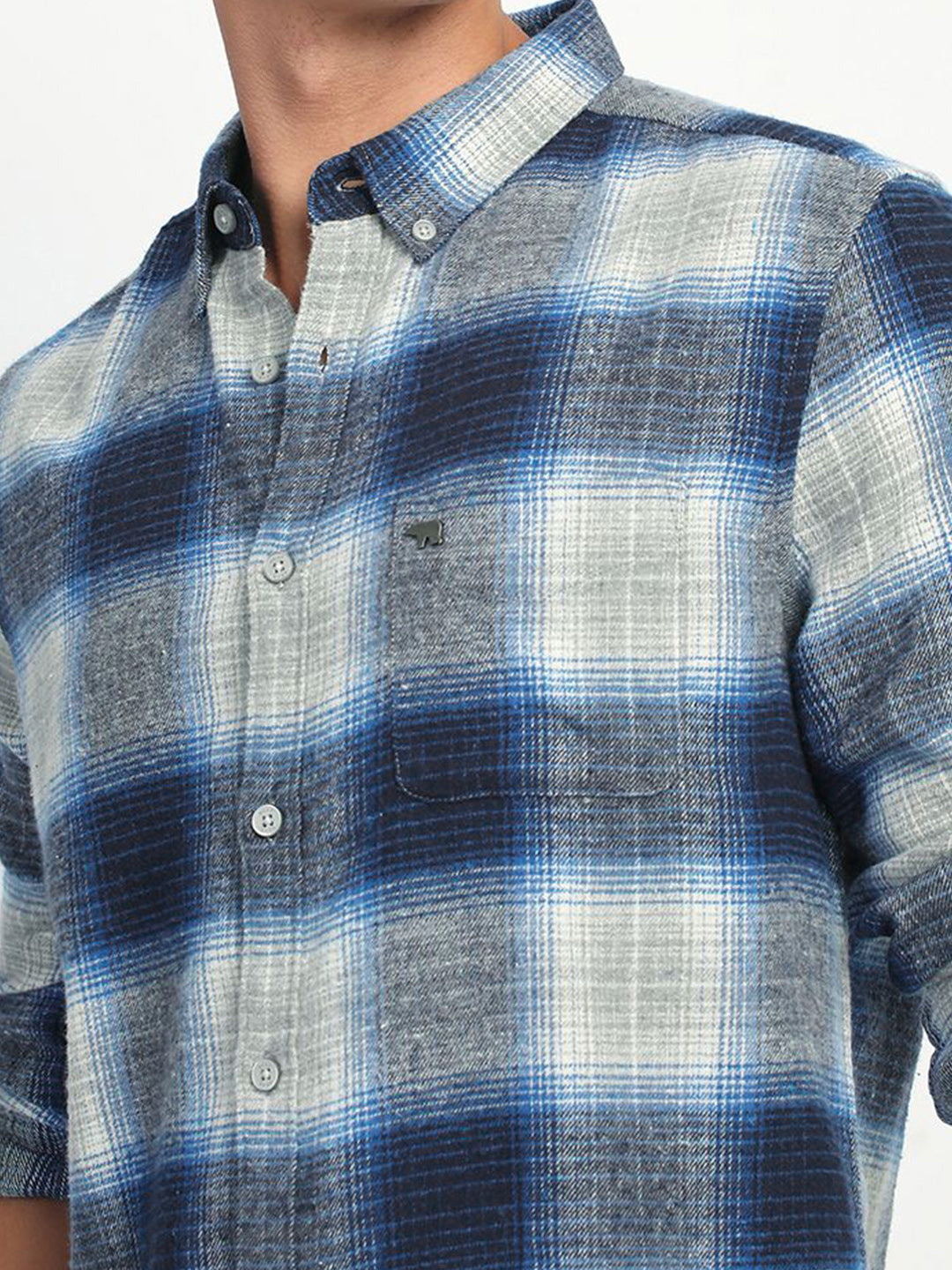 THE BEAR HOUSE Men Slim Fit Tartan Checks Opaque Checked Casual Shirt