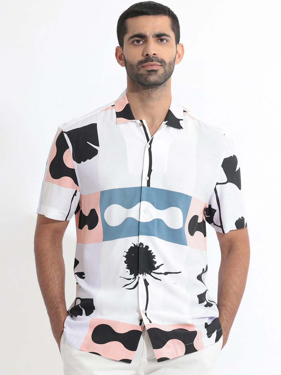 RARE RABBIT Men Ansel Slim Fit Abstract Printed Shirt