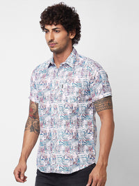 SPYKAR Floral Printed Cotton Opaque Casual Shirt