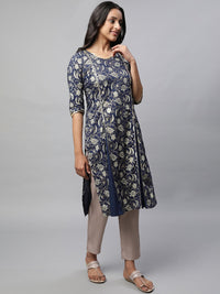 AURELIA Festive Floral Print Kurta