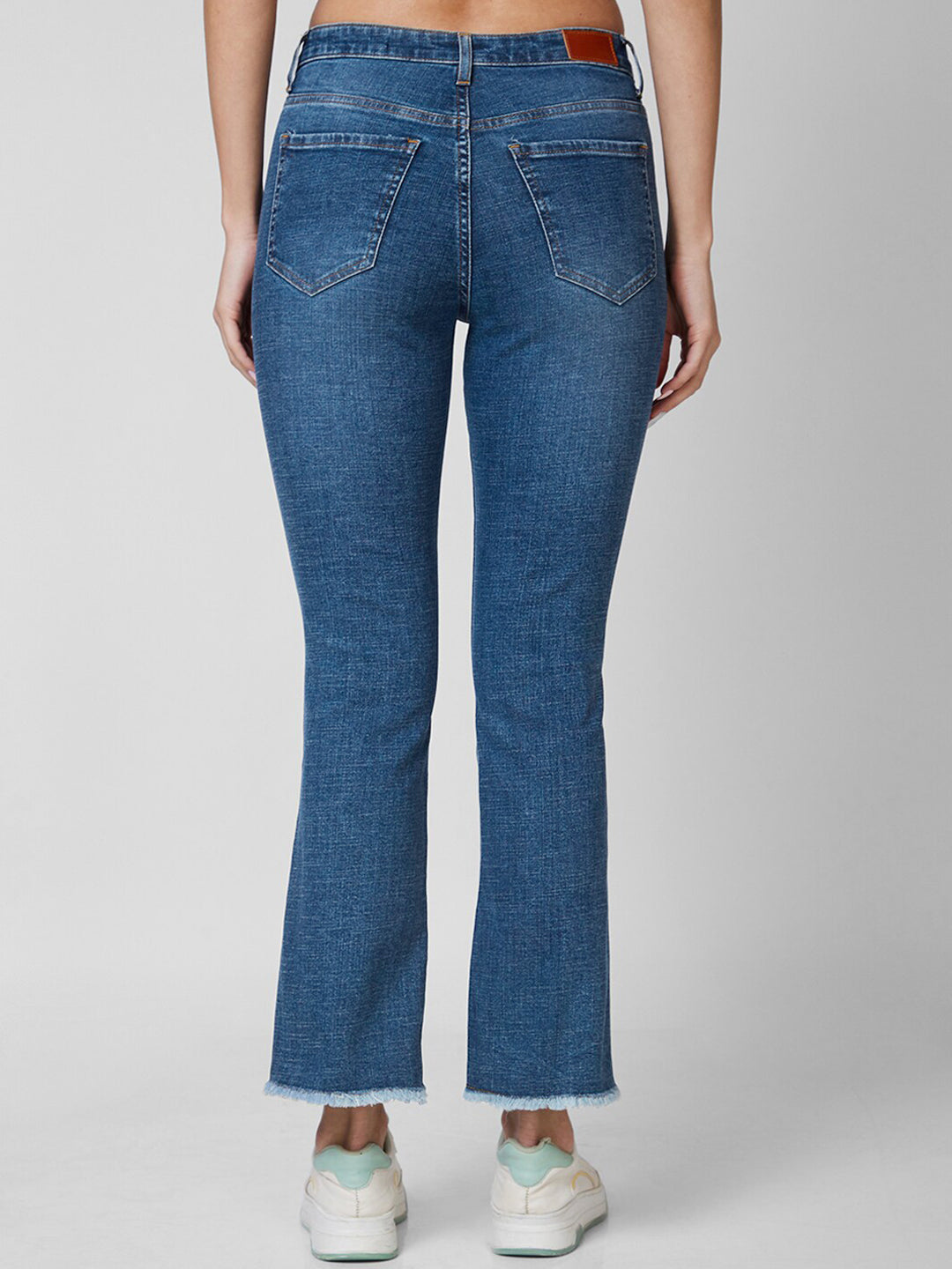 SPYKAR Women Bootcut Mid Rise Clean Look Light Fade Cropped Jeans