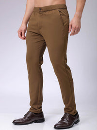 The Indian Garage Co. X Luxe Men Textured Mid-Rise Slim Fit Formal Trousers