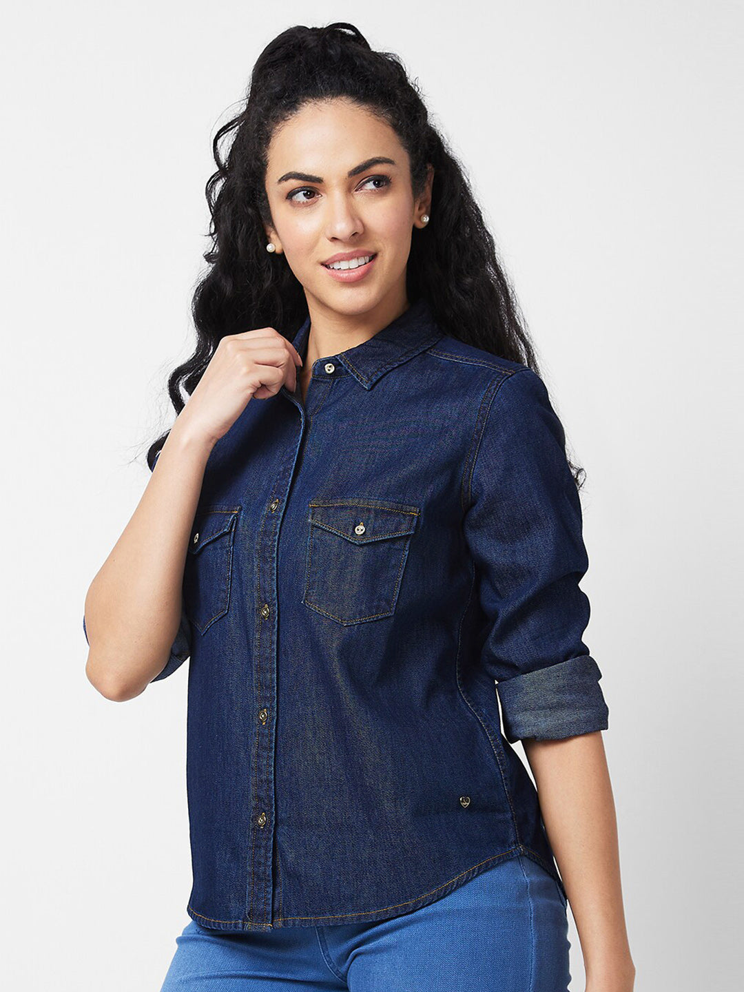 SPYKAR Women Pure Cotton Casual Shirt