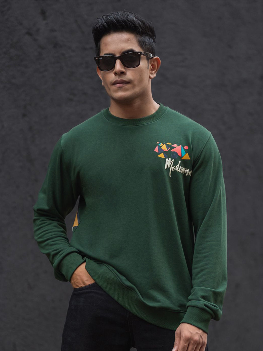 Powerlook Men Graphic Printed Round Neck Sweatshirt