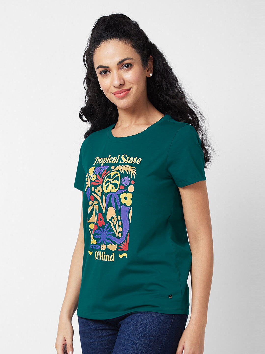 SPYKAR Round Neck Printed Ethnic T-shirt