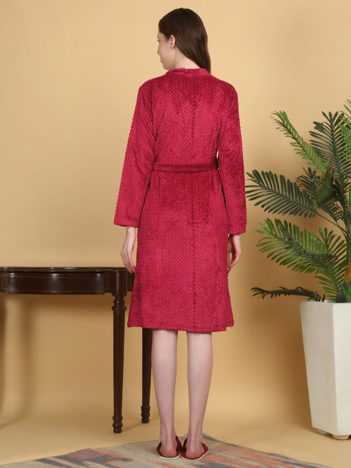 KLOTTHE Woollen Bath Robe With Belt