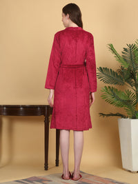 KLOTTHE Woollen Bath Robe With Belt