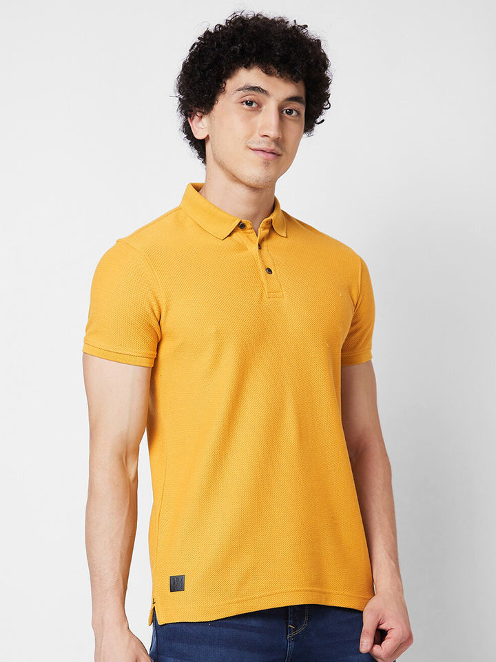 SPYKAR Polo Collar Cotton Slim Fit T-shirt