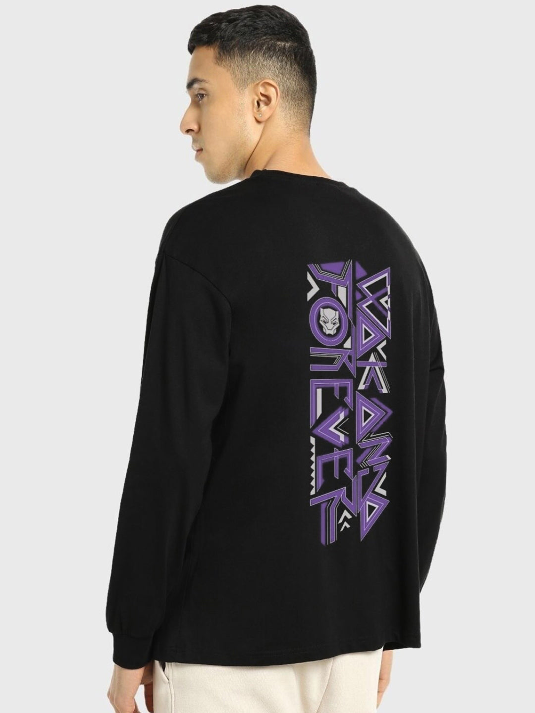Bewakoof Graphic Printed Drop-Shoulder Sleeves Oversize Pure Cotton T-shirt