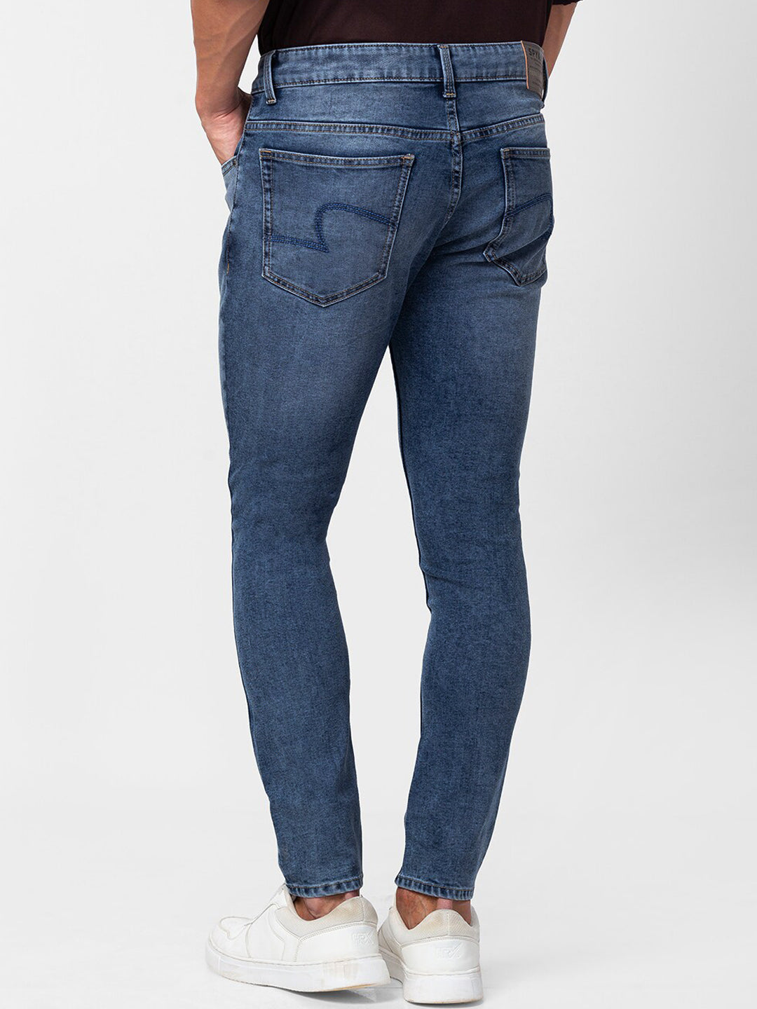 SPYKAR Men Blue Tapered Fit Heavy Fade Stretchable Cotton Jeans