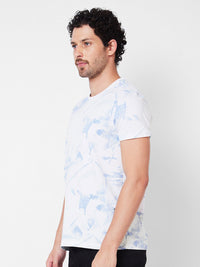 SPYKAR Abstract Printed Cotton Slim Fit T-shirt