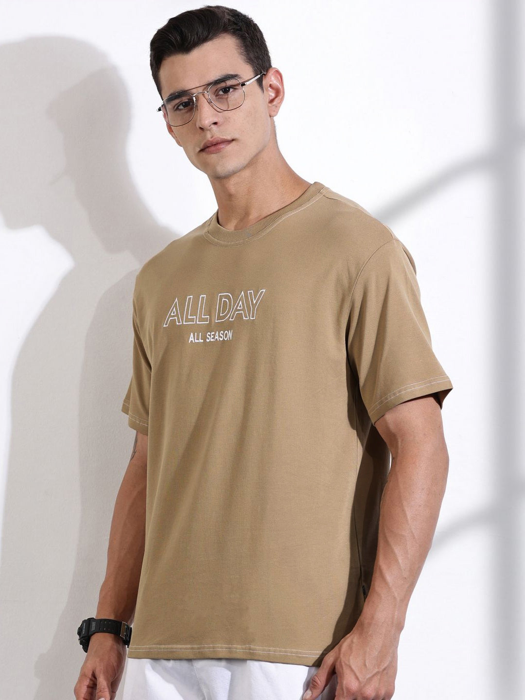 Thomas Scott Men Typography Printed Round Neck Relaxed Fit T-shirt