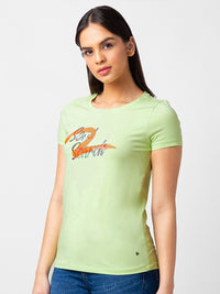 SPYKAR Women Typography Printed T-shirt