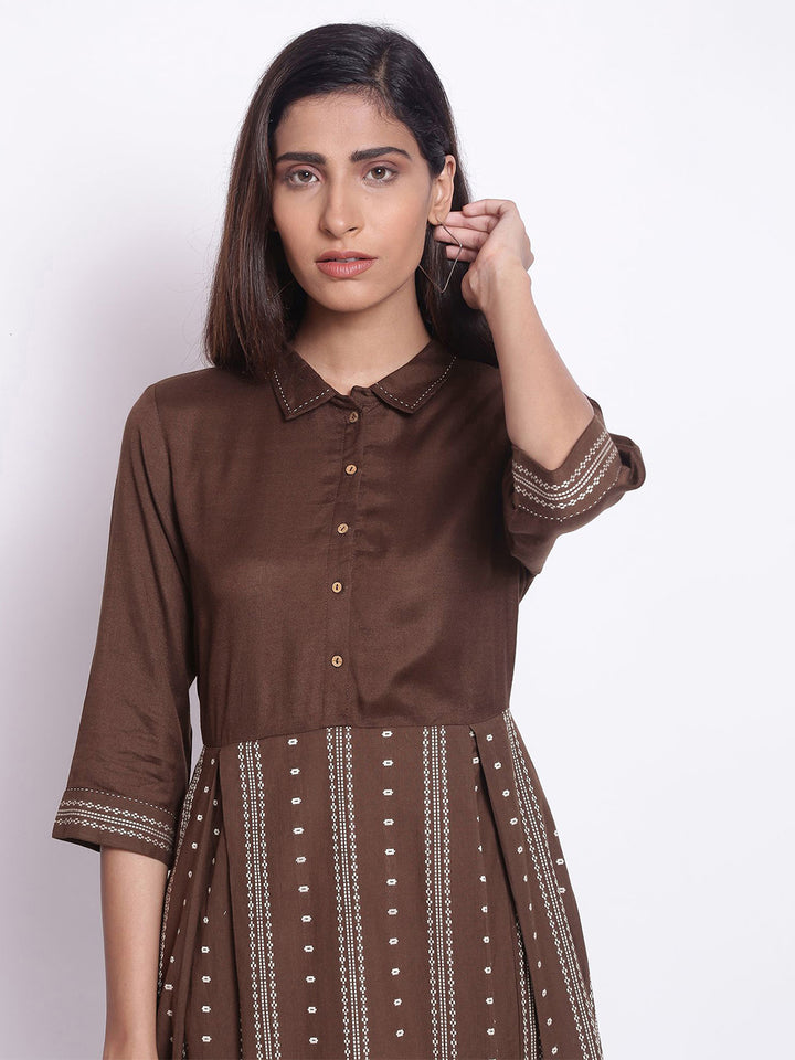 W Printed A-Line Kurta