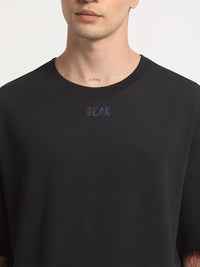 THE BEAR HOUSE Animal Printed Round Neck Oversized Cotton T-shirt