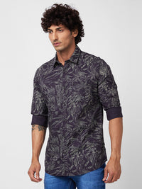 SPYKAR Slim Fit Abstract Printed Pure Cotton Casual  Shirt