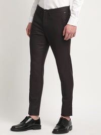 THE BEAR HOUSE Men Solid Tapered Fit Mid-Rise Formal Trousers