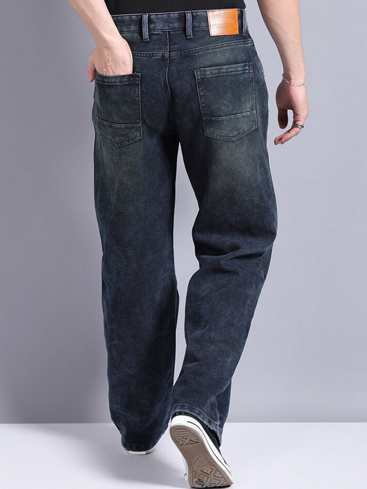 The Indian Garage Co Men Mid-Rise Loose Baggy Fit Stretchable Jeans
