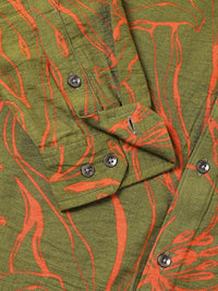 VASTRADO Men Classic Slim Fit  Printed Slim Collar Casual Shirt