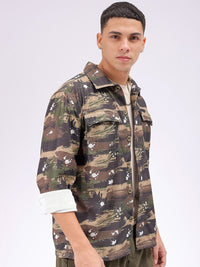 The Indian Garage Co Men Cutaway Collar Abstract Printed Casual Shirt