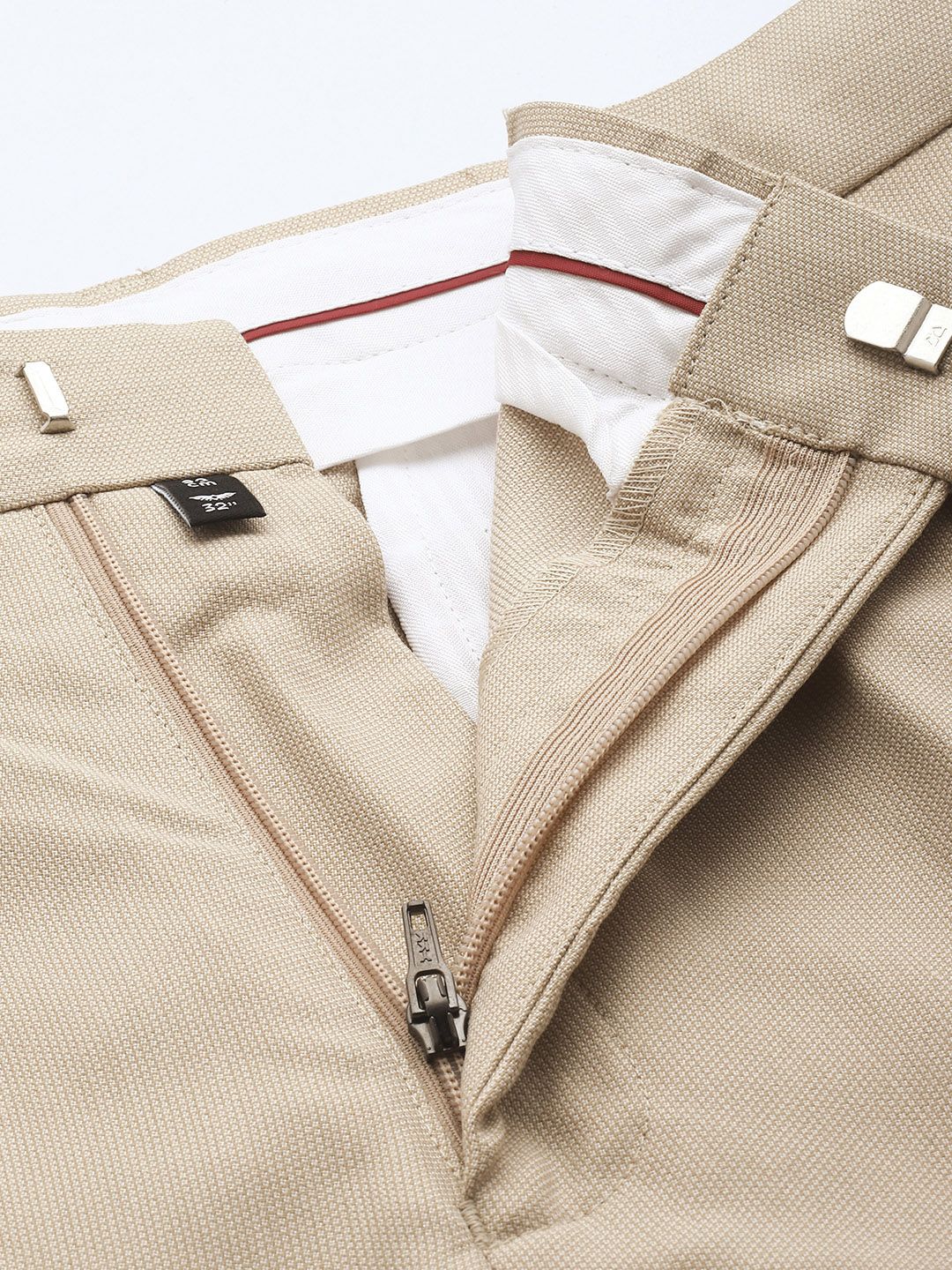 Park Avenue Men Textured Slim Fit Formal Trousers