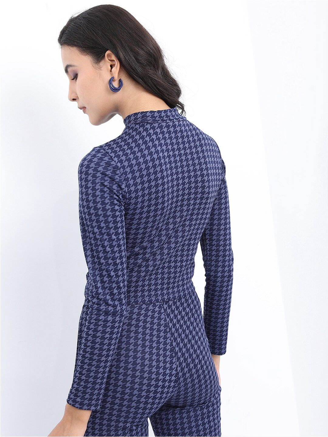 Tokyo Talkies Jacquard Cotton Crop Top